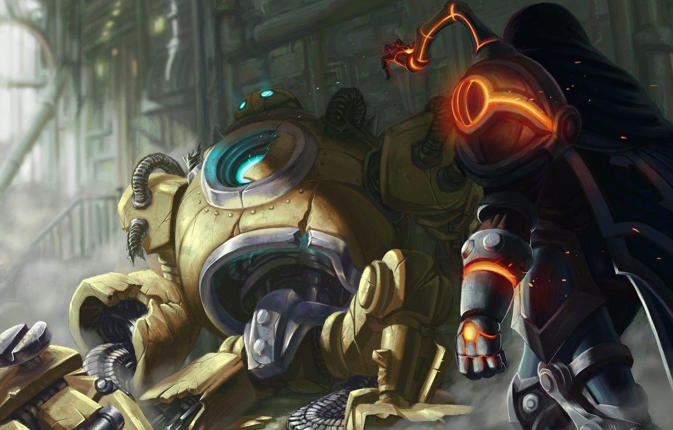 1332x850 Wallpaper League Of Legends, Viktor, Blitzcrank image for desktop