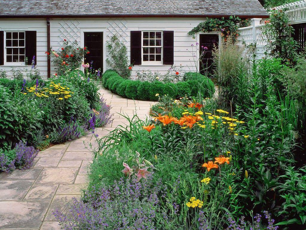 1024x768 English garden wallpaper Downloade