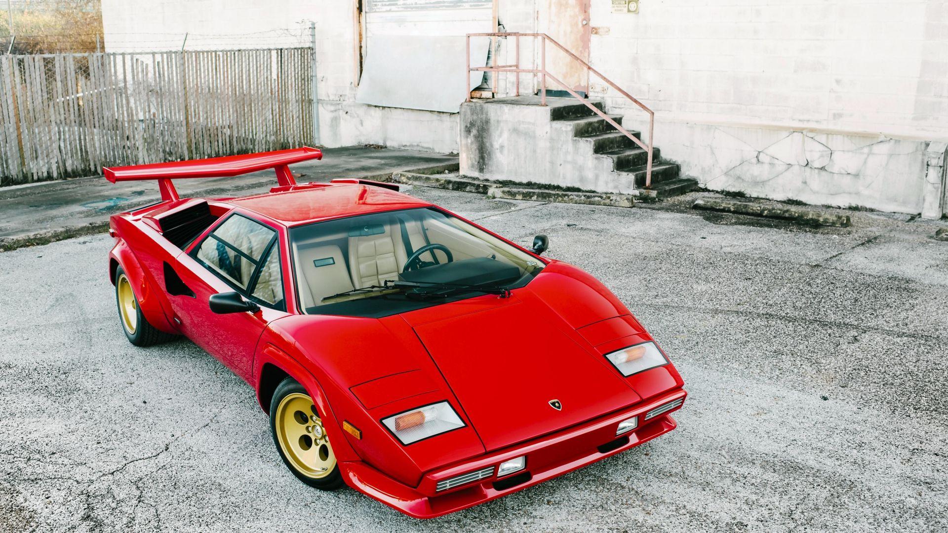 1920x1080 Full HD Wallpaper lamborghini countach lp5000 sports car spoiler