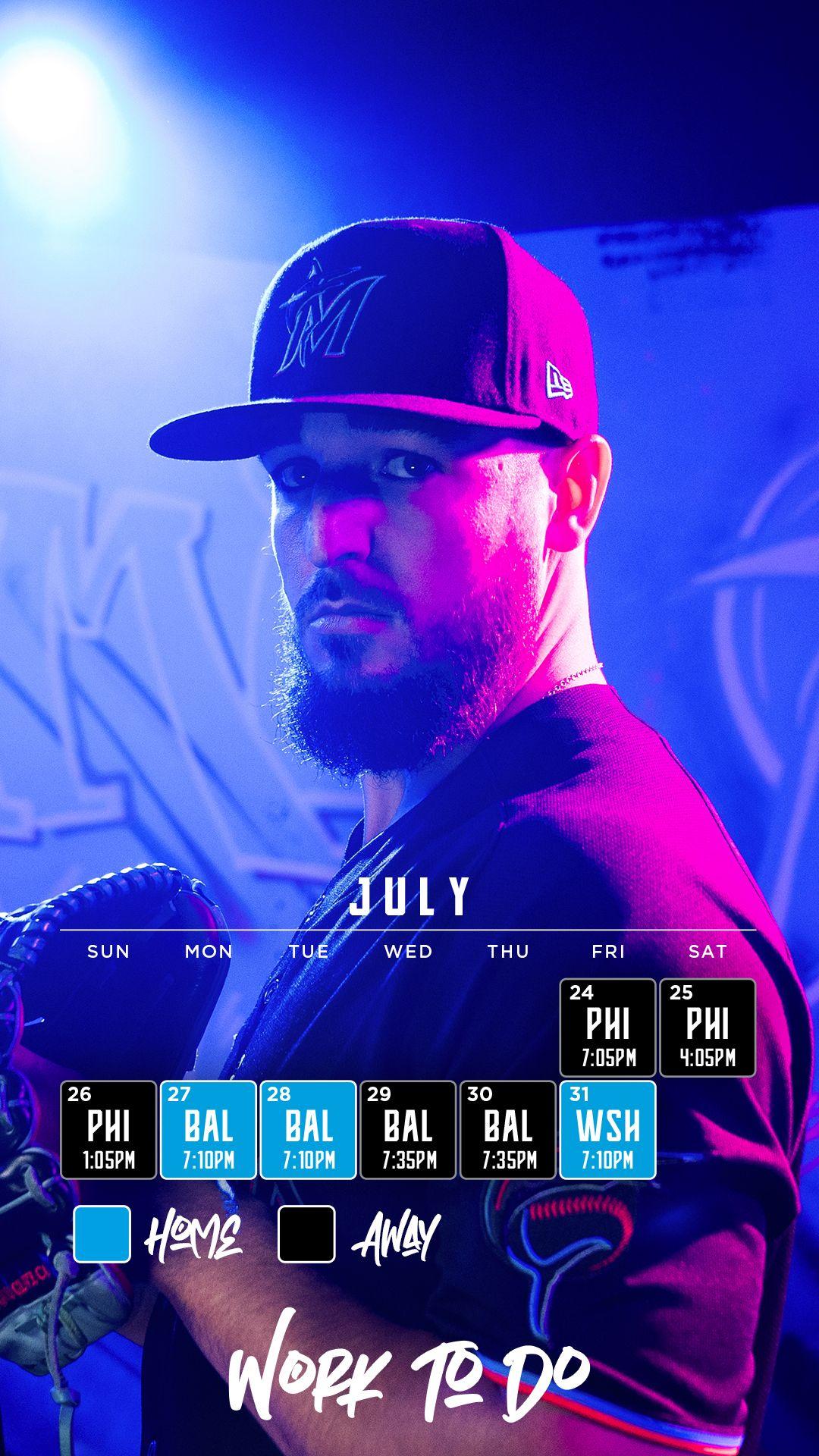 1080x1920 Miami Marlins Mobile Wallpaper