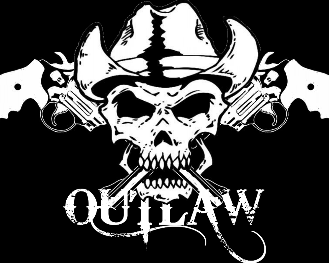 1280x1024 Outlaw Biker Wallpaper