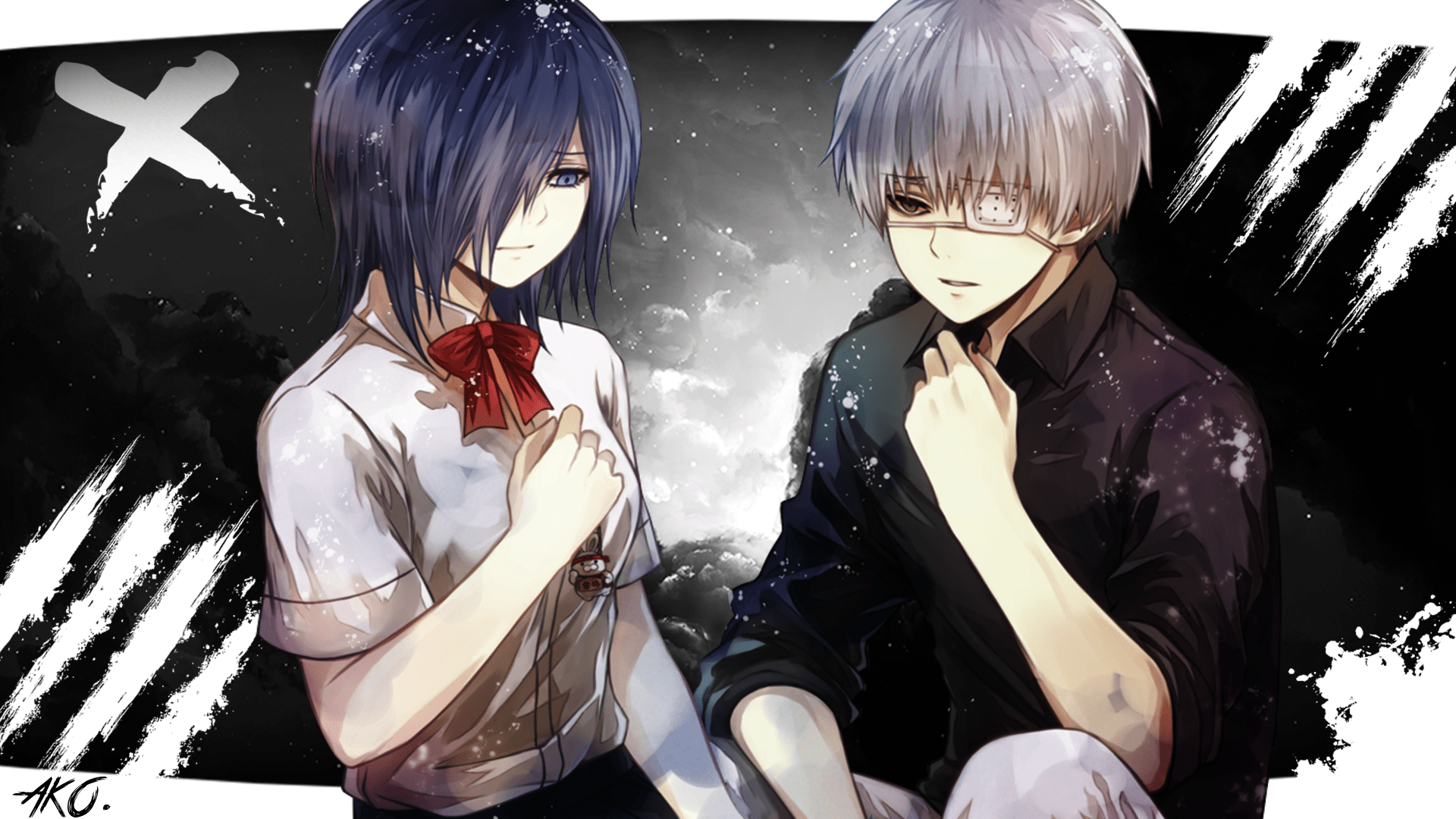 Tokyo Ghoul Kaneki And Touka Full HD Fond D'écran And Arrière Plan