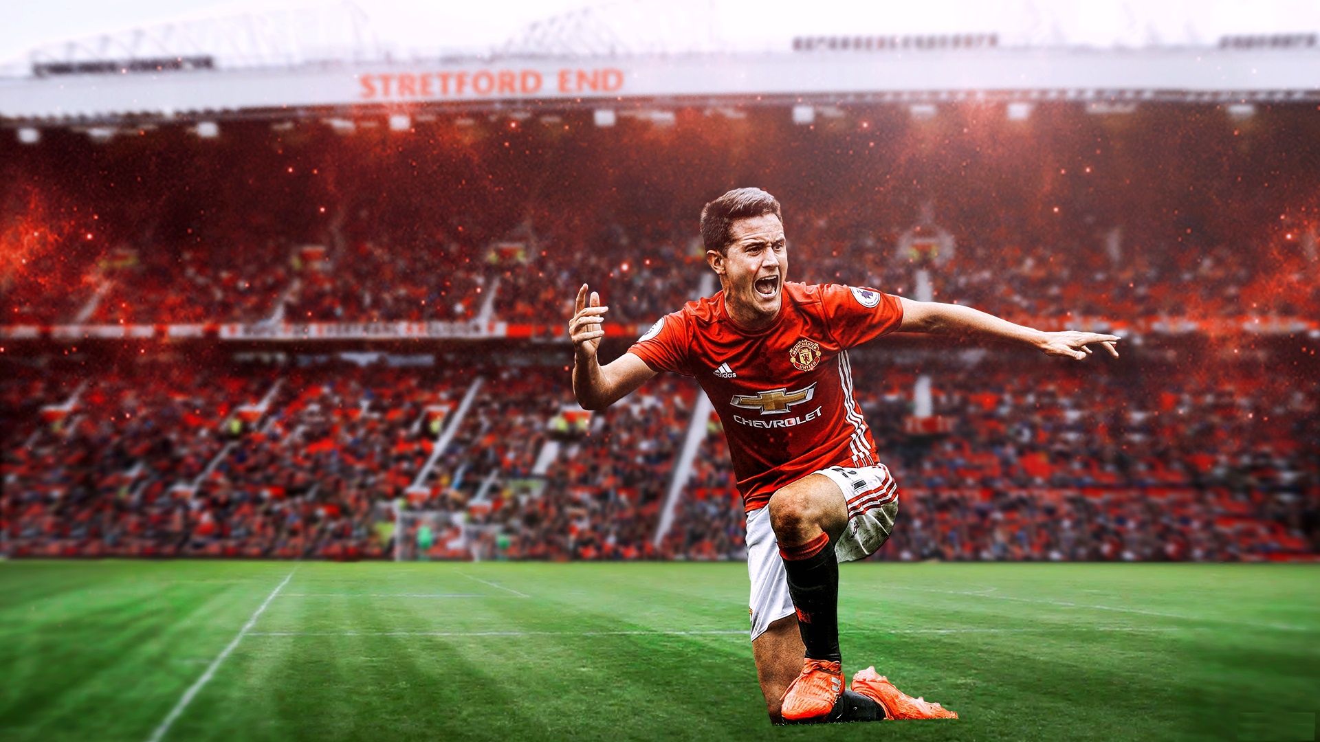 1920x1080 Wallpaper wallpaper, stadium, football, Manchester United, Old Trafford, player, Sport, Ander Herrera for mobile and desktop, section спорт, resolution 1920x1080