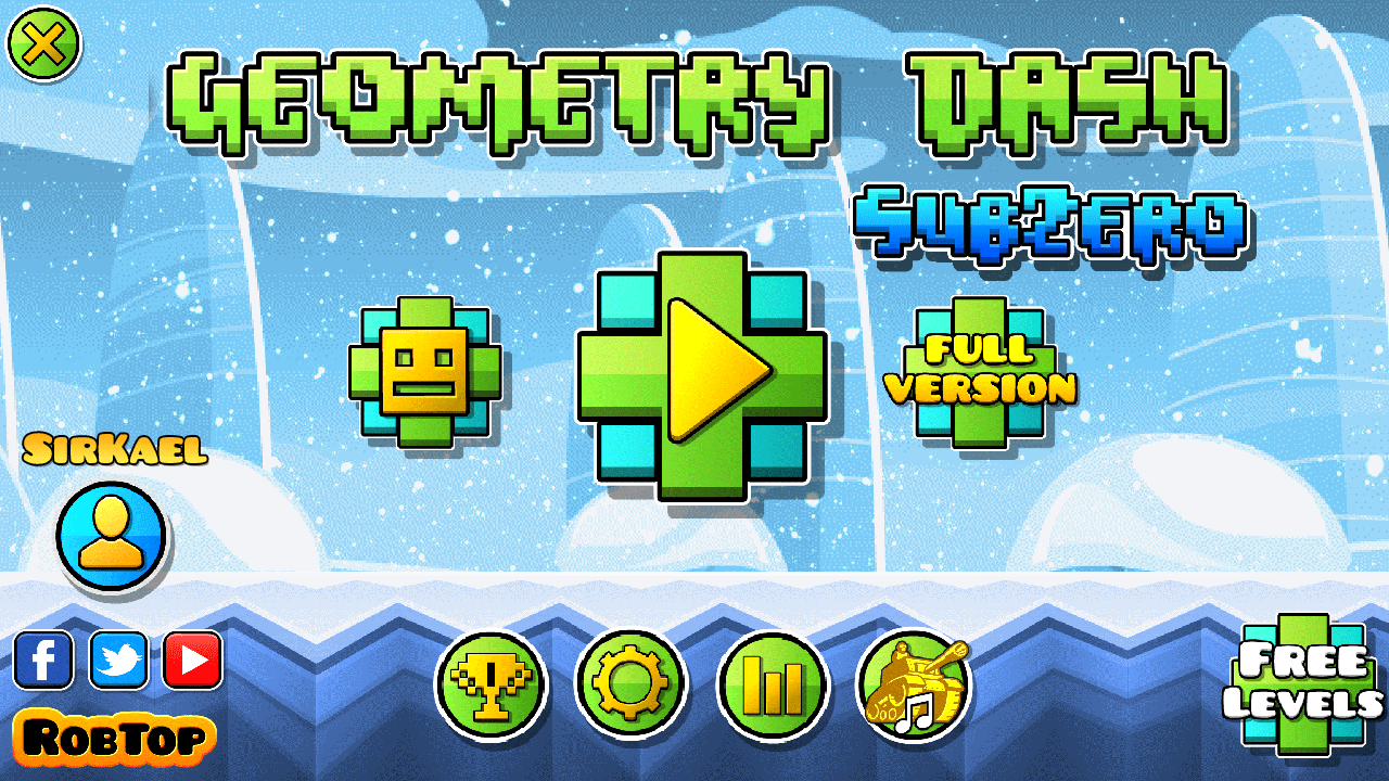 1280x720 Geometry Dash SubZero Wallpaper