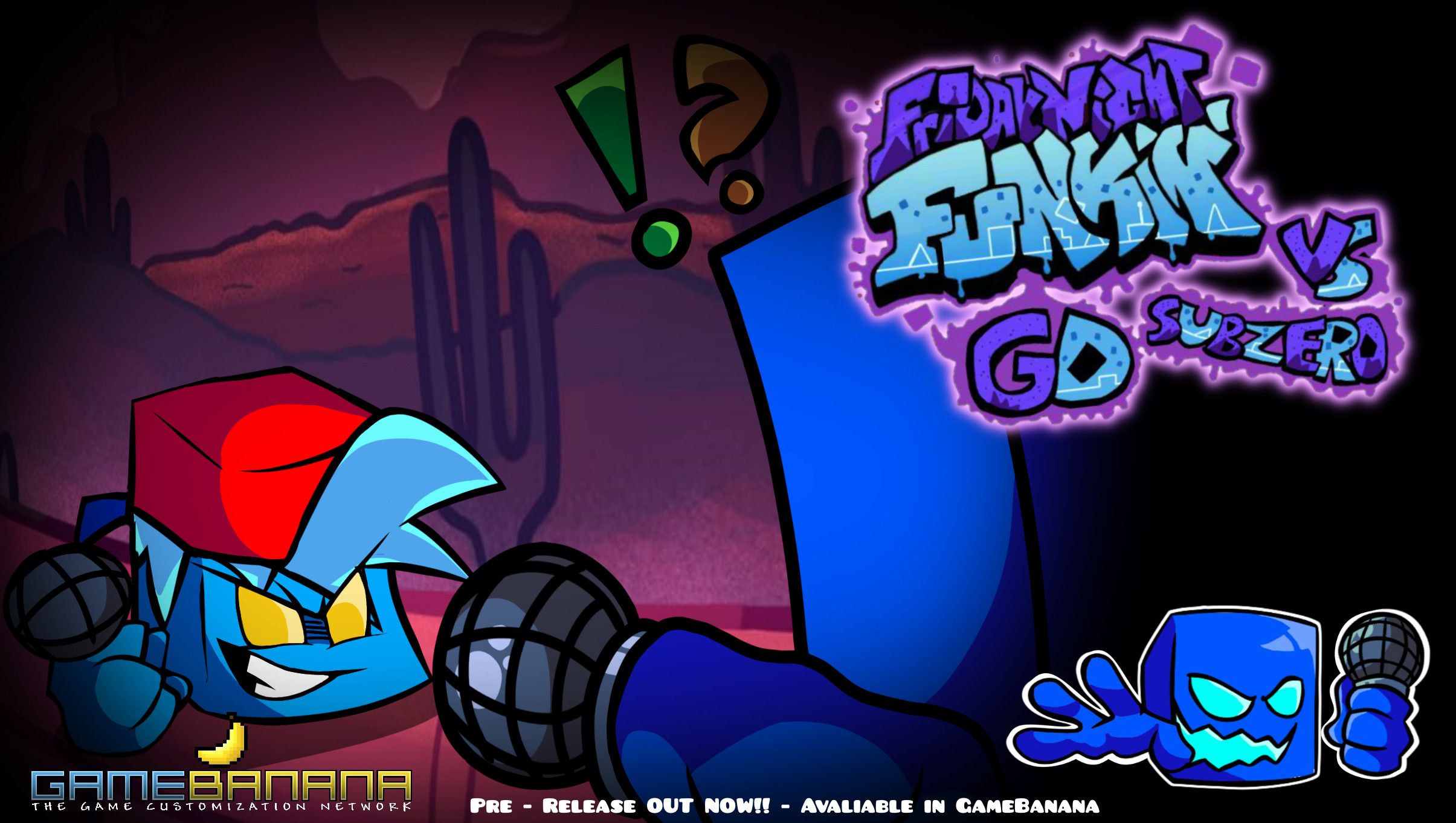 2410x1363 Vs. Geometry Dash SubZero [CANCELLED] Mod for Friday Night Funkin'