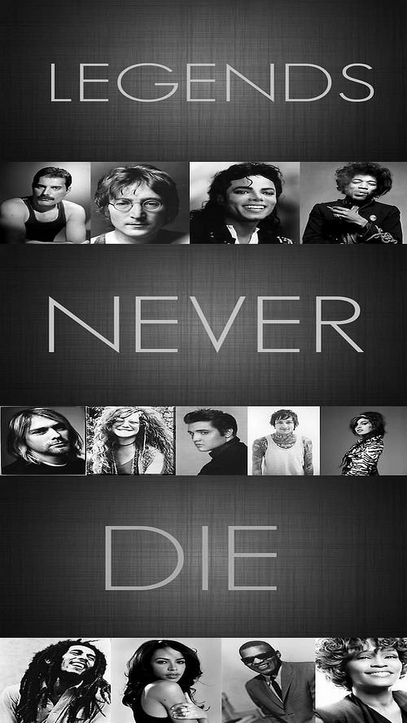 800x1422 Legends, bob marley, die, john lenon, michael jackson, never, HD phone wallpaper