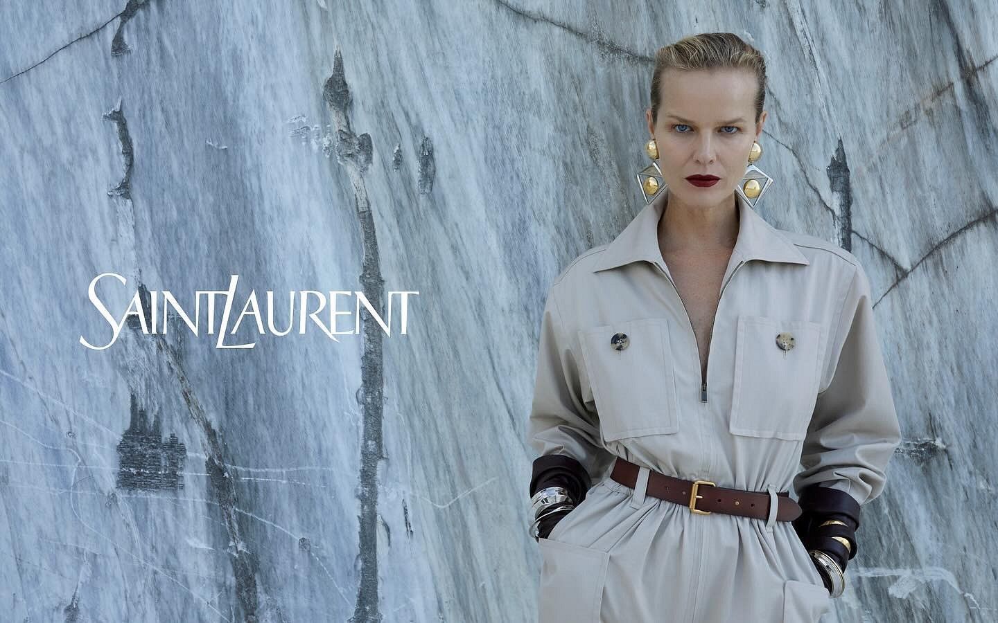 1440x900 EVA HERZIGOVA LAURENT SUMMER 2024 CAMPAIGN. The Lions Talent Management Company