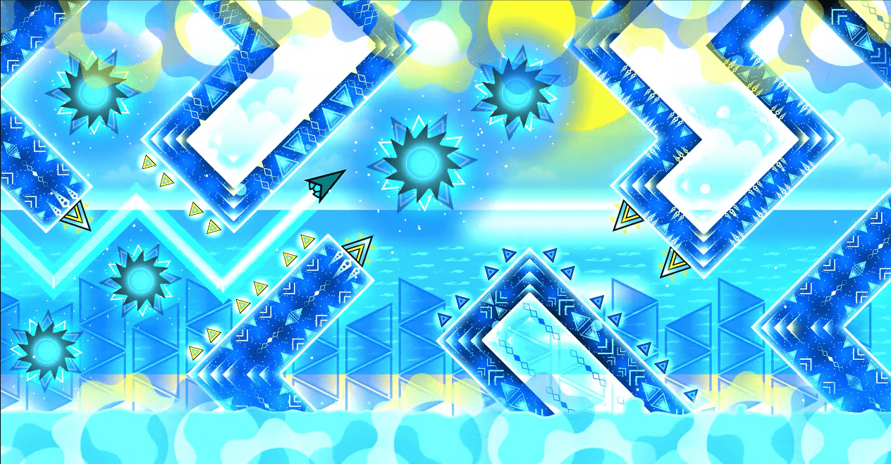1264x659 Geometry Dash Wave Wallpaper