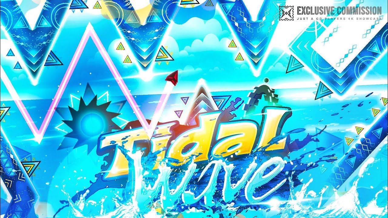 1280x720 【4K】 Tidal Wave (TOP 1 Extreme Demon) by OniLink. Geometry Dash 2.11