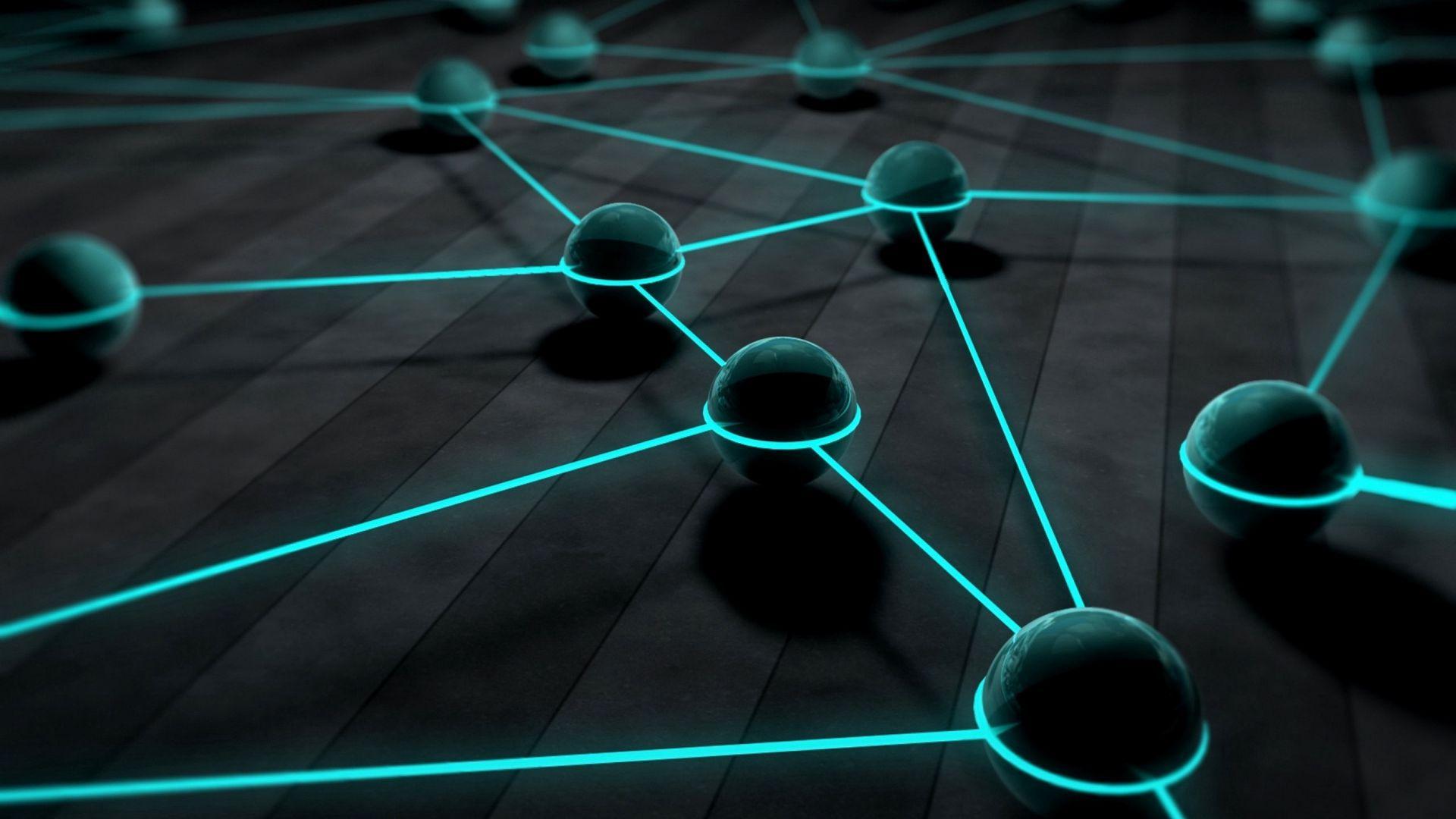 1920x1080 Download wallpaper 1920x1080 3D, balls, rendering, lines full HD