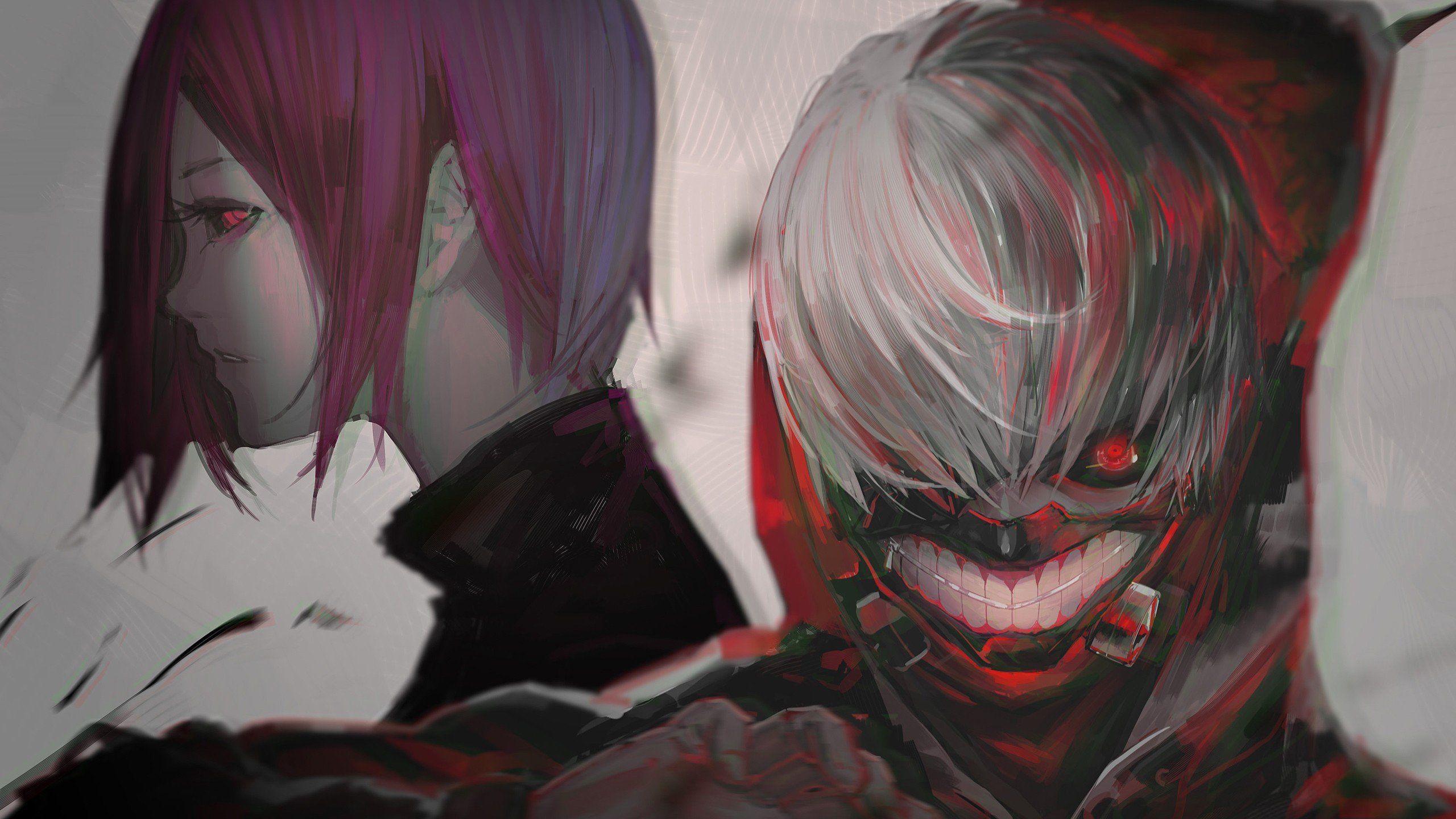 2560x1440 Tokyo Ghoul, Kaneki Ken, Kirishima Touka Wallpaper HD / Desktop