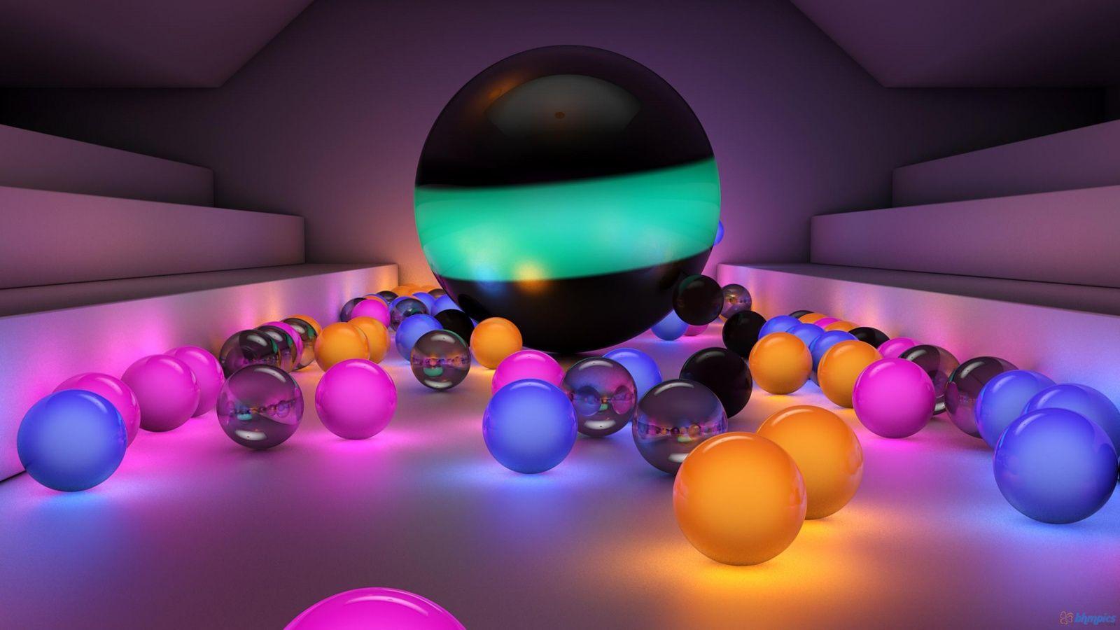 1600x900 Free download 3D Glass Color Balls 1600x900 4840 HD Wallpaper Res