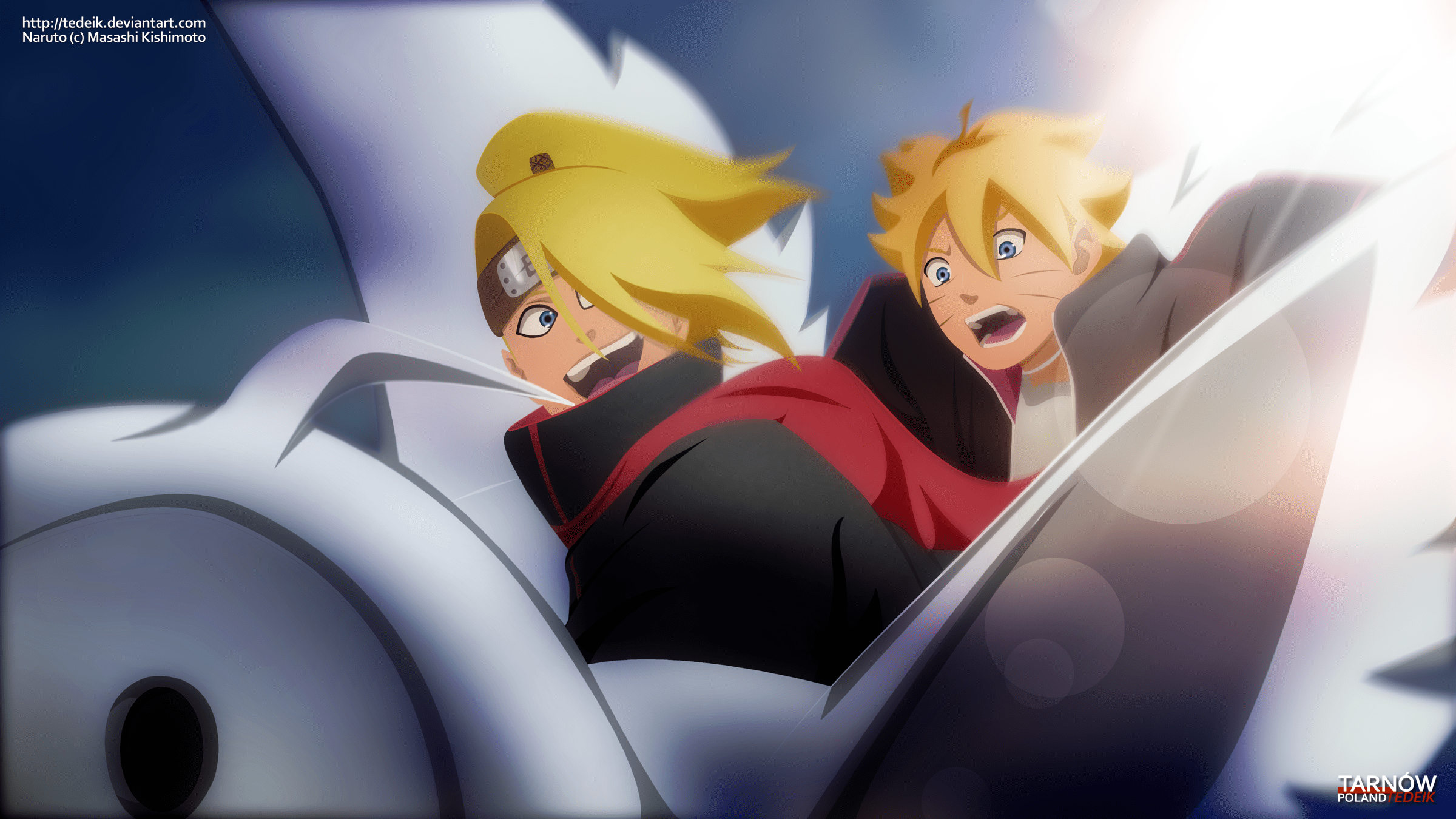 2400x1350 HD Wallpaper Boruto Akatsuki Deidara.