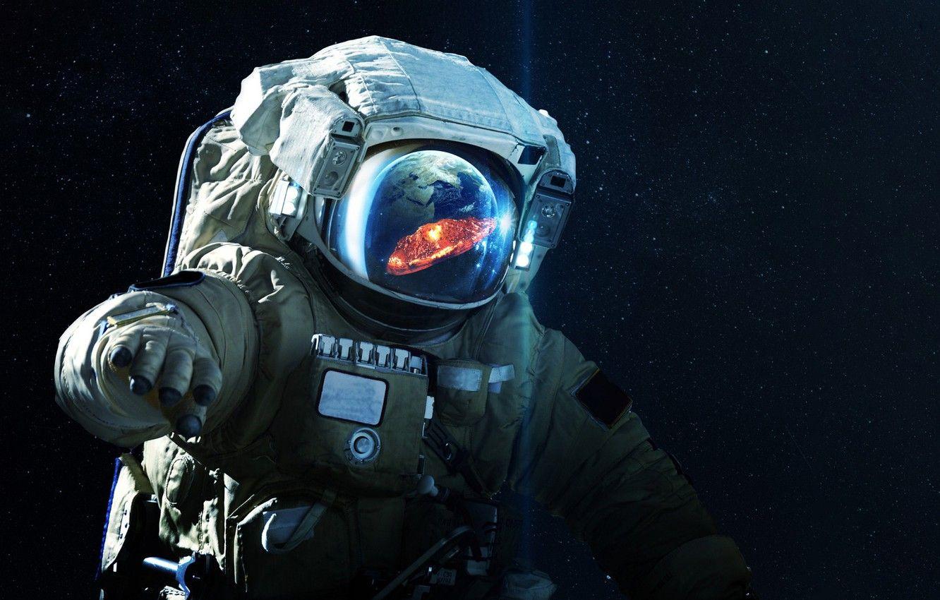 1332x850 Wallpaper Reflection, Stars, The suit, Space, The explosion, Earth