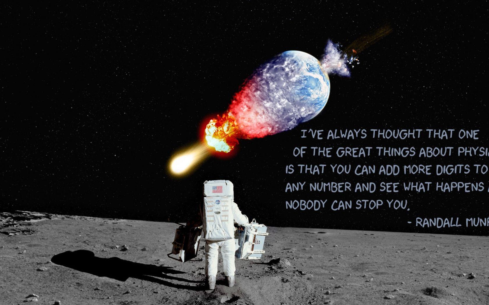 1680x1050 Free download Astronaut Earth Wallpaper Randall Munroe Astronaut