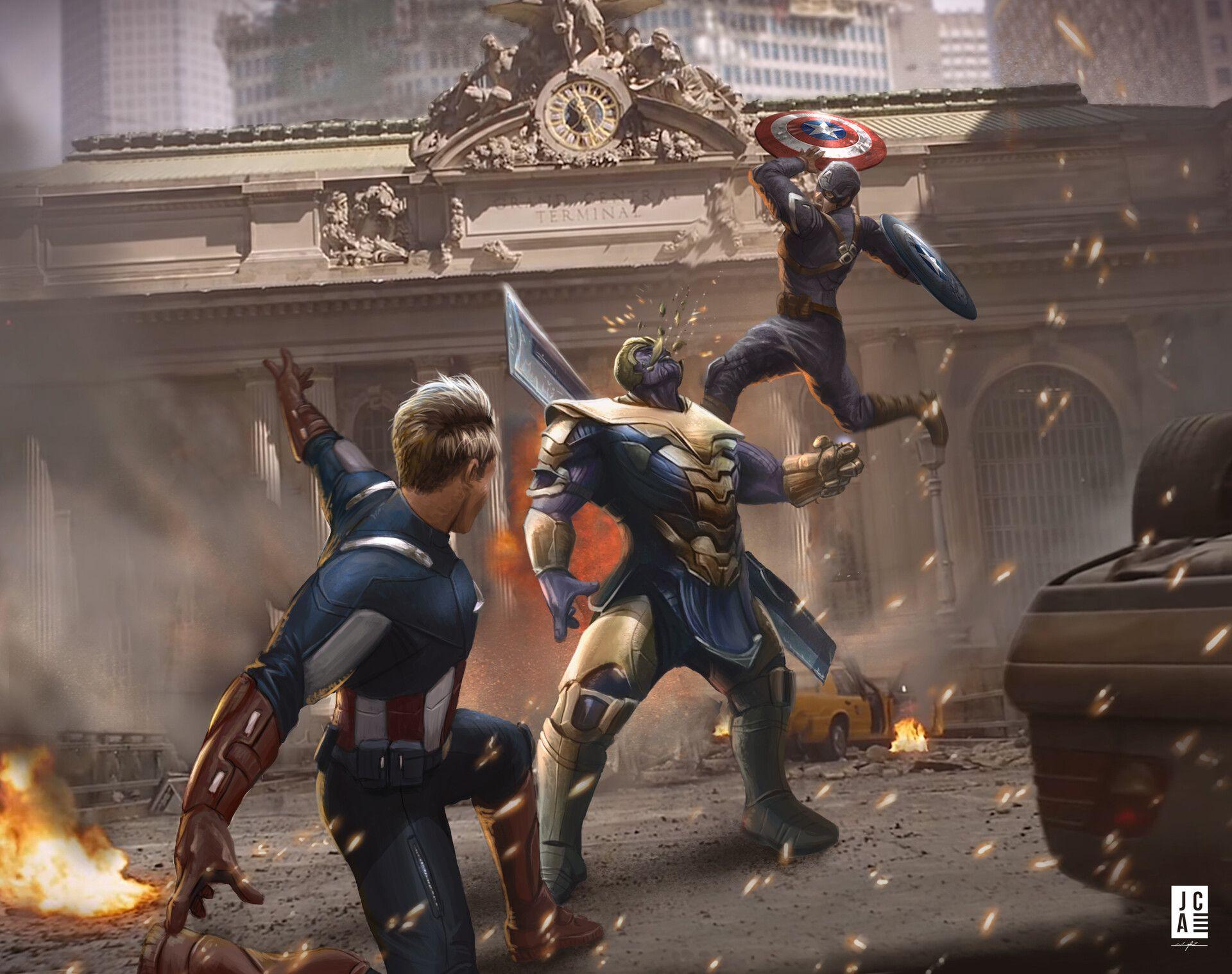 48+ Captain America Vs Thanos Army Wallpaper 4K Pictures