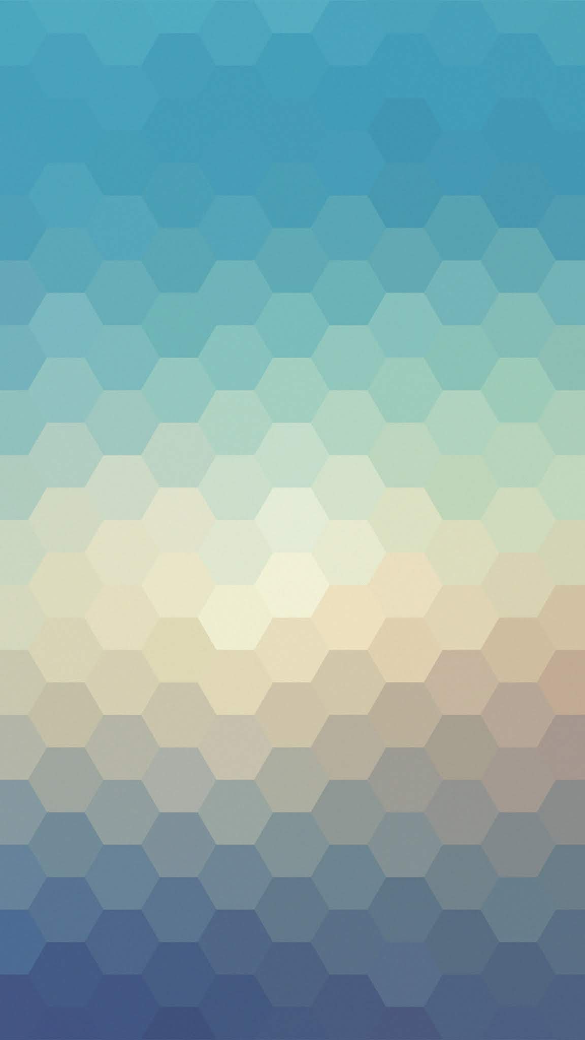 1152x2048 Hexagon Blue Yellow iphone Wallpaper