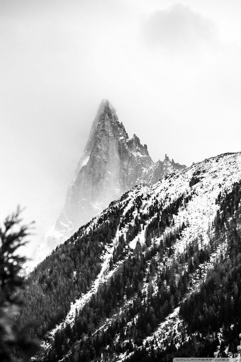 768x1152 Misty Cloudy Mountain Ultra HD Desktop Background Wallpaper