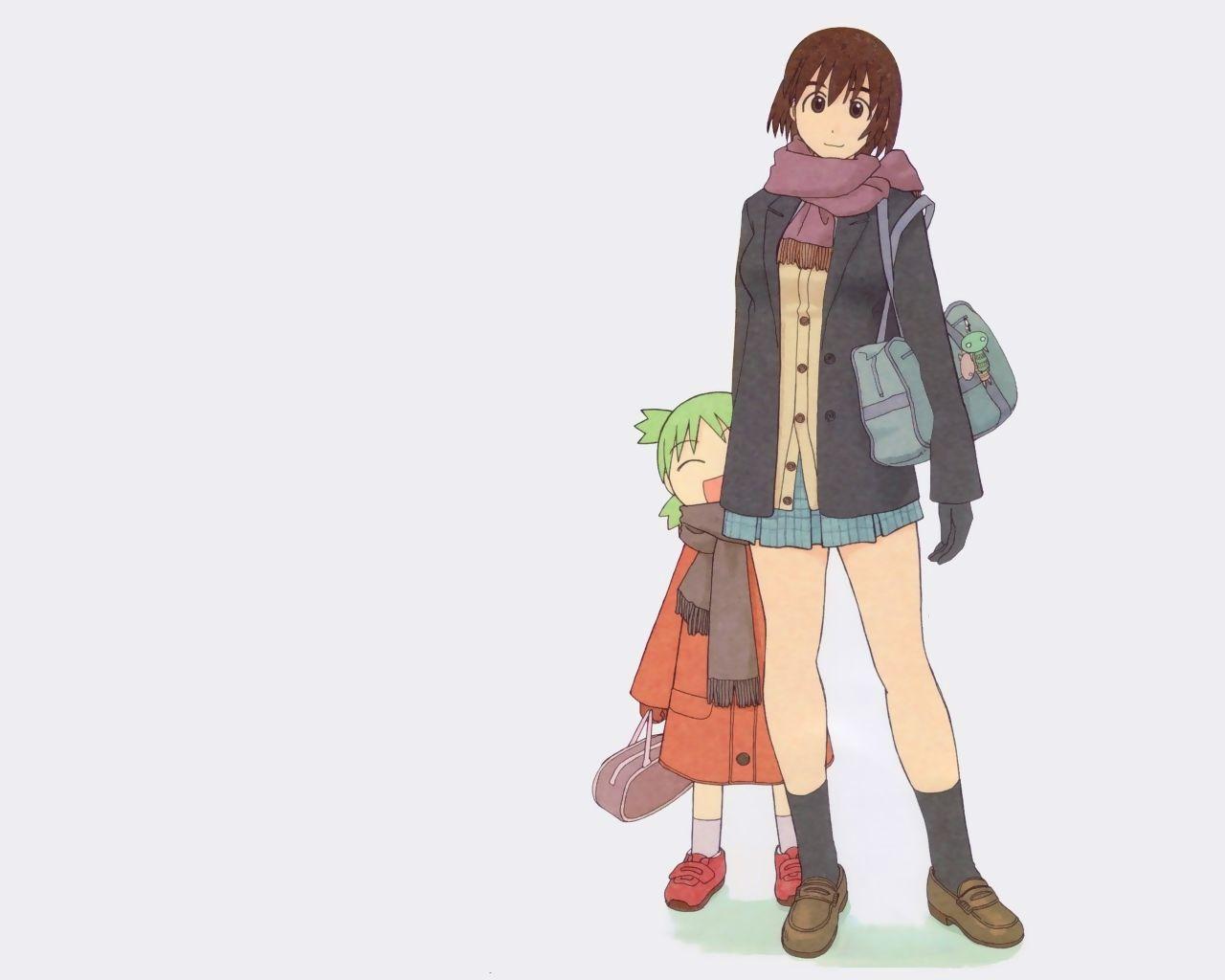1280x1024 ayase fuuka azuma kiyohiko koiwai yotsuba white yotsubato
