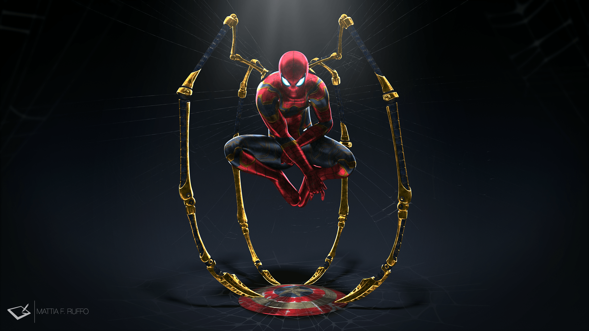 2048x1152 Wallpaper Iron Spider, HD, Creative Graphics / Editor's Picks,. Wallpaper for iPhone, Android, Mobile and Desktop