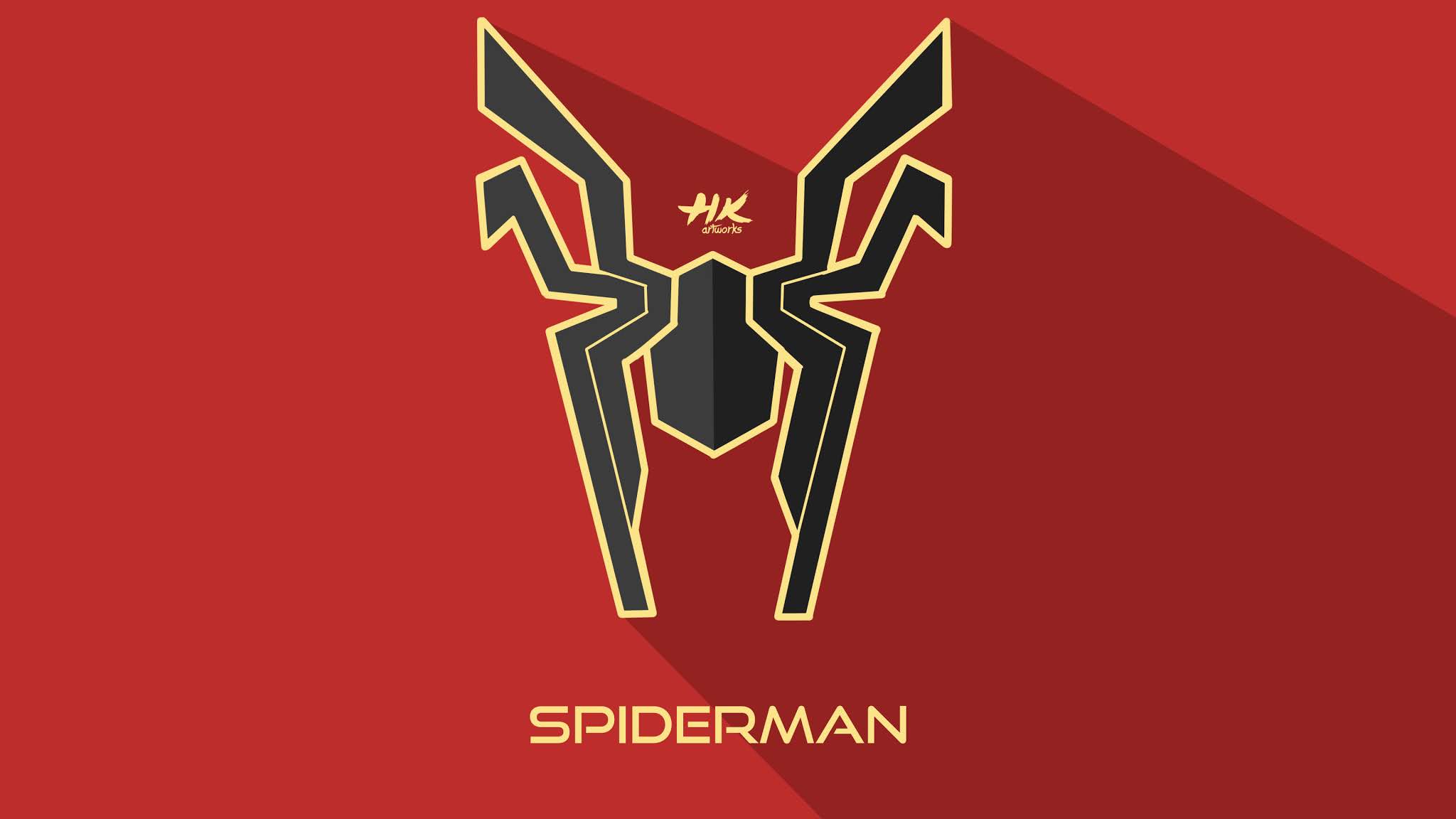 2048x1152 Iron Spider Infinity War Logo 4k