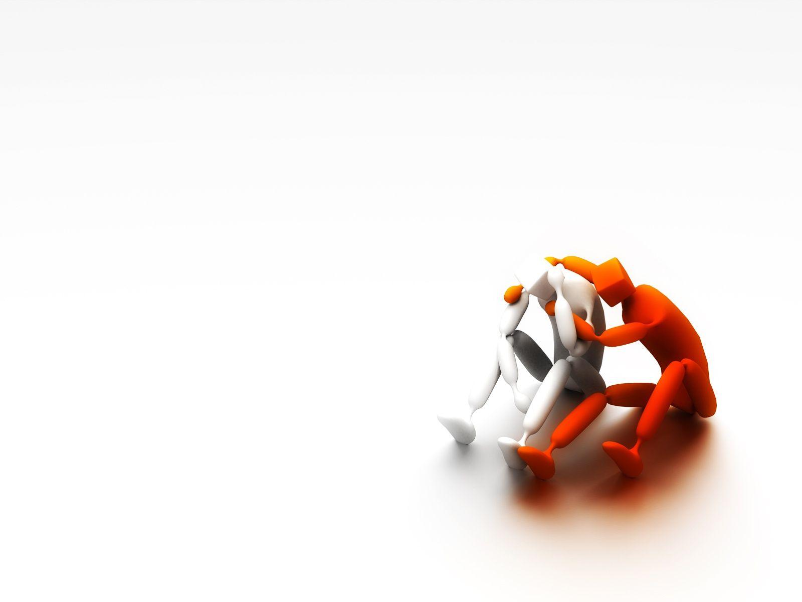 1600x1200 Two abstract people wallpaper. Two abstract people