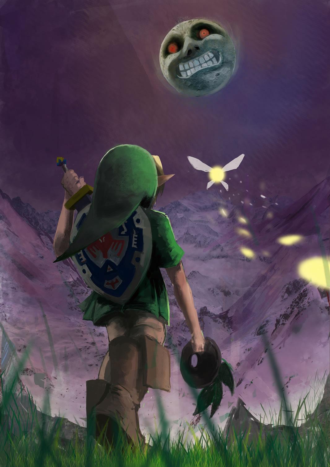 1066x1508 The Legend Of Zelda Majora S Mask Young Link Tatl And The Moon