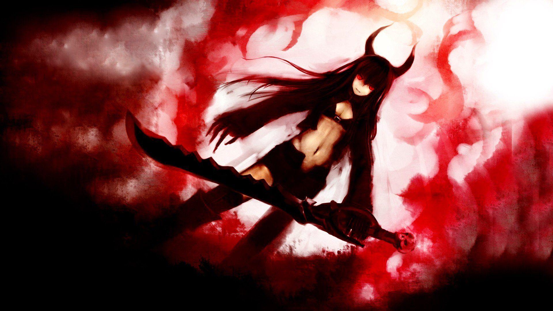 1920x1080 anime girls, Black Gold Saw, Black Rock Shooter Wallpaper HD