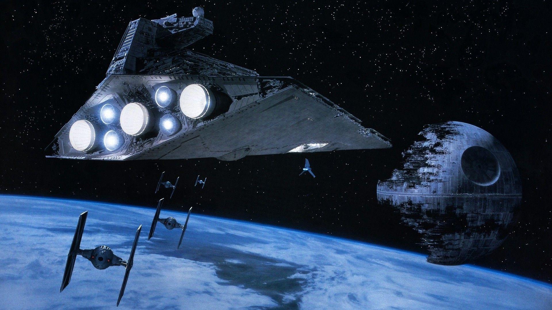 1920x1080 Star Wars, Star Destroyer, TIE Fighter, Death Star Wallpaper HD / Desktop and Mobile Background