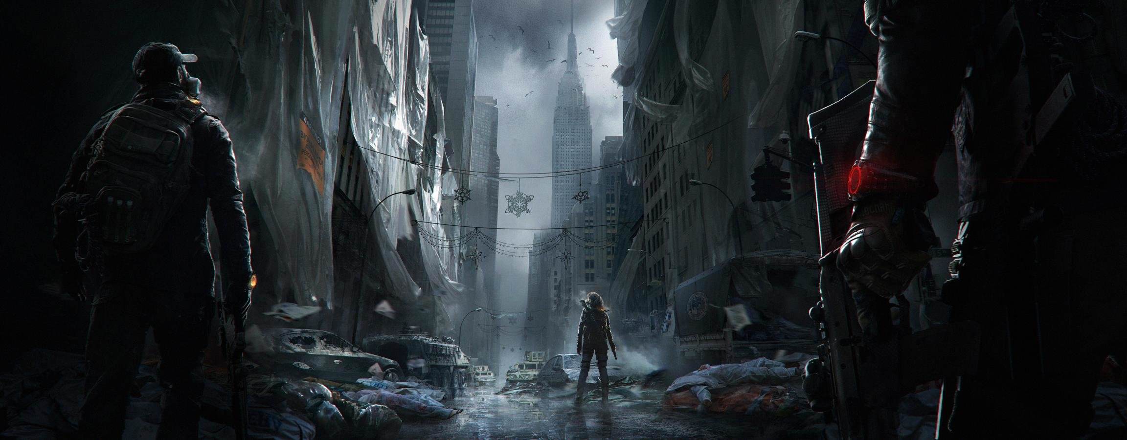 2304x900 Dual monitor Tom Clancy's The Division wallpaper, HD background