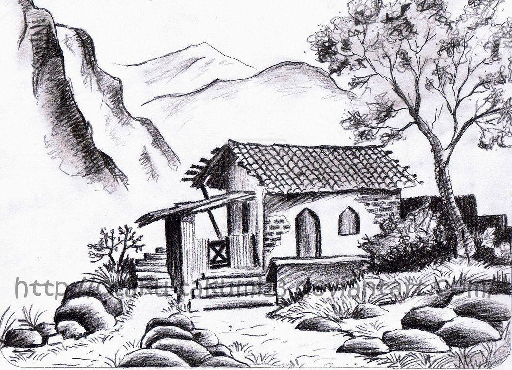 Simple Landscape Drawings Pencil