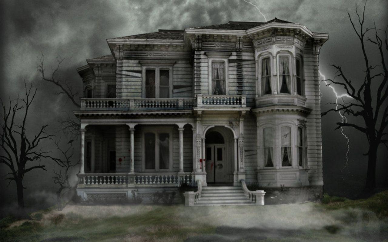 1280x800 Spooky House Wallpaper