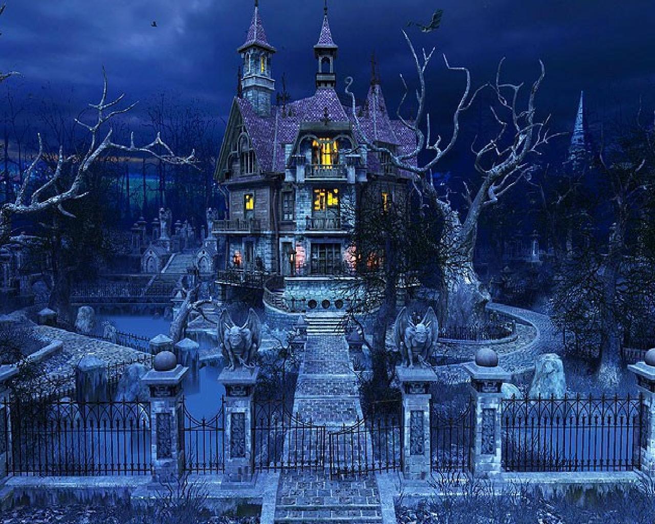 1280x1024 Haunted Mansion Wallpaper