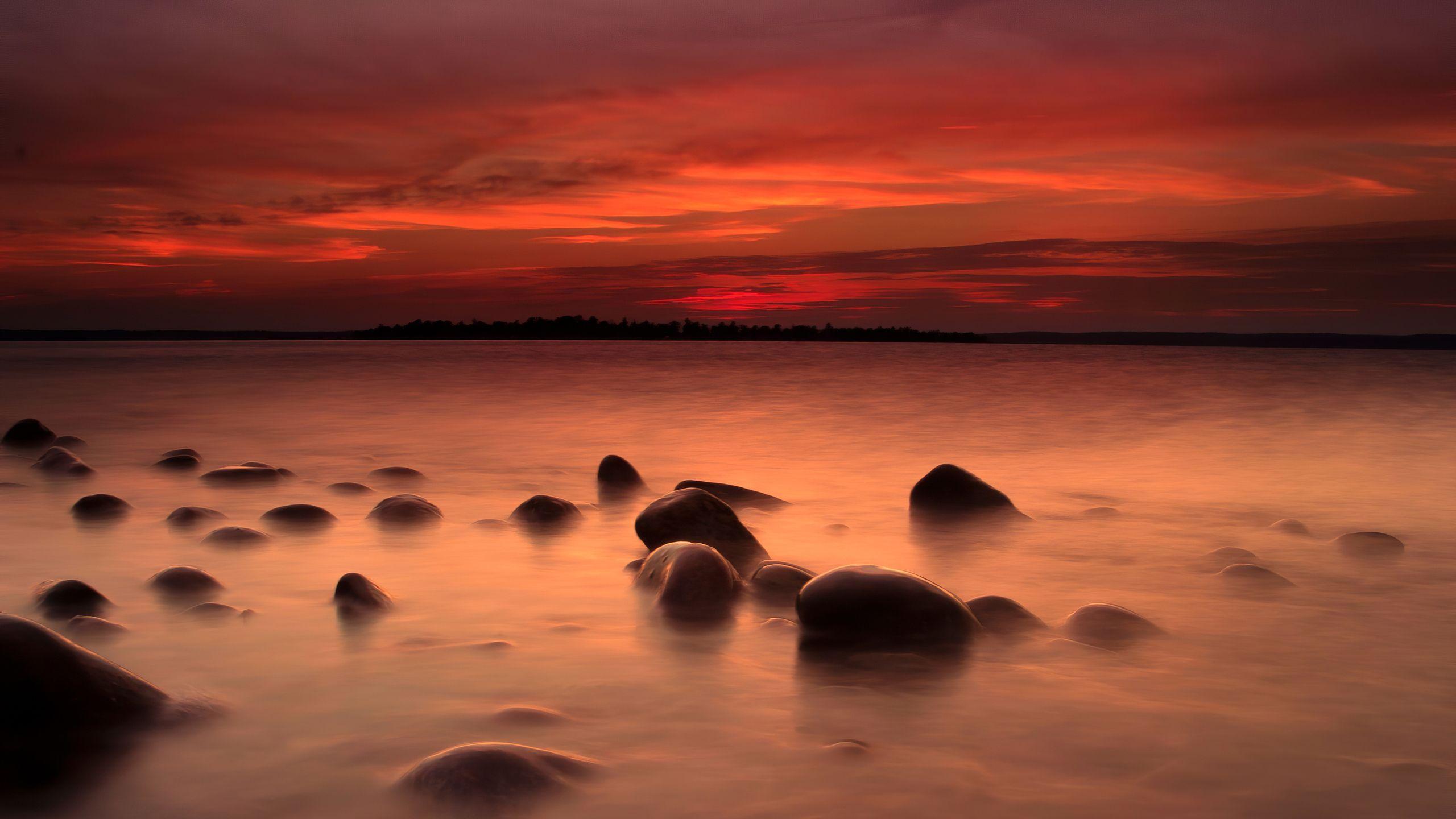 2560x1440 Landscape Coast Sunset 4k 1440P Resolution HD 4k