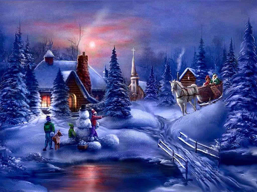 1024x768 HD Wallpaper Winter Scenes