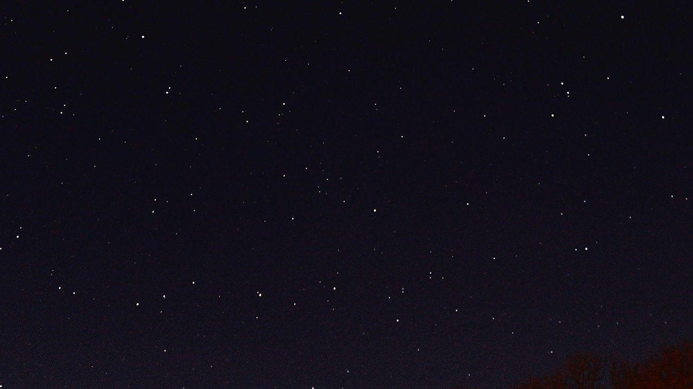 1366x768 Night Sky Forest Wallpaper HD Resolution Kecbio