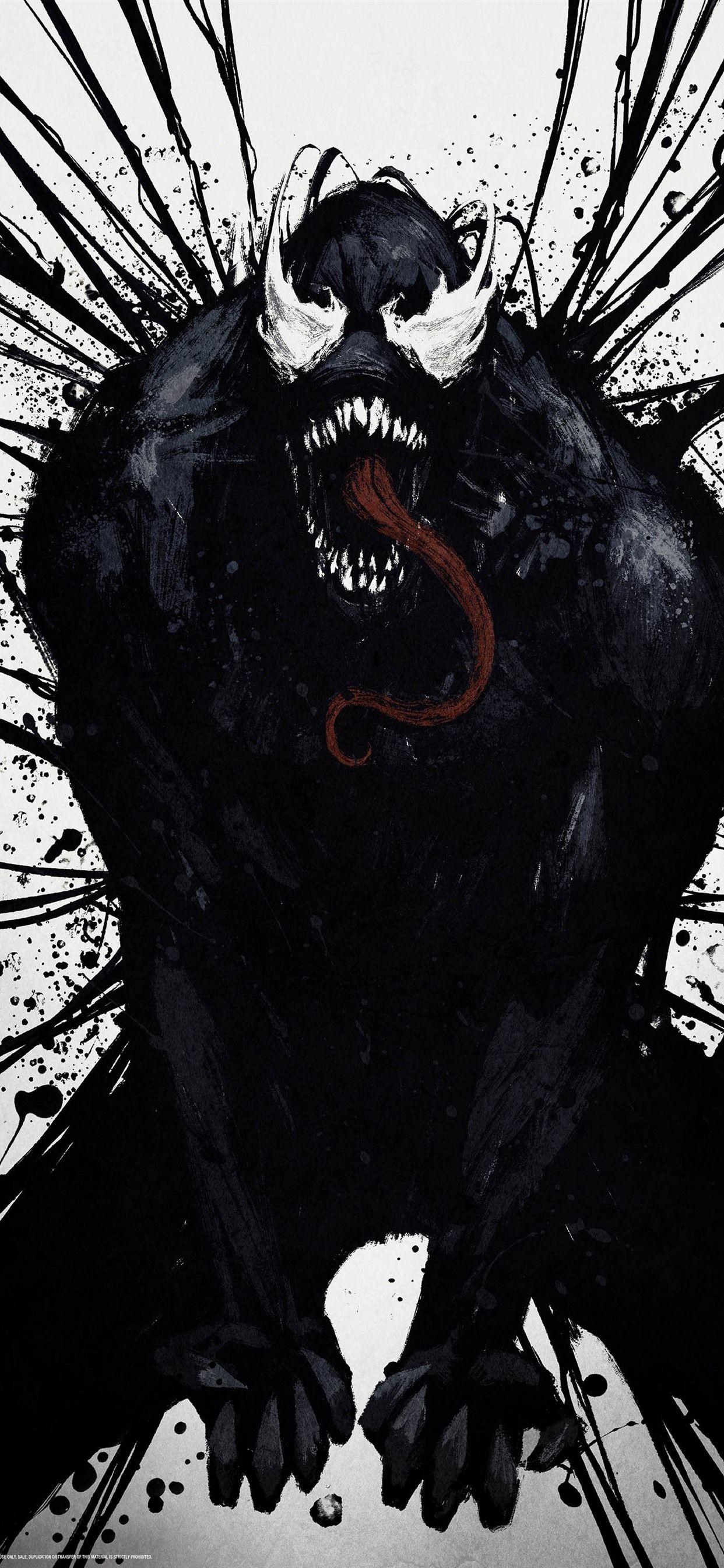 1242x2688 iPhone Wallpaper Venom, Art Picture, Horror
