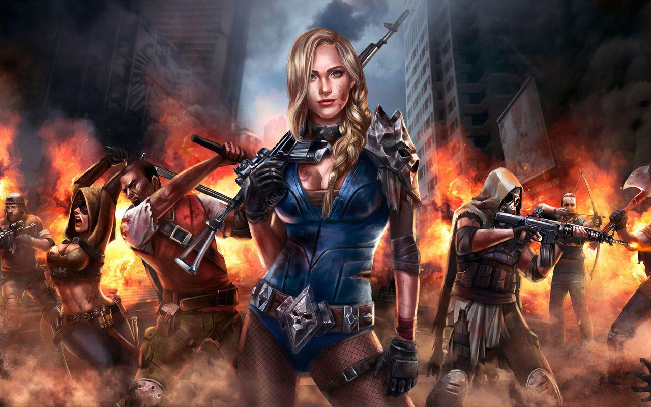 1280x800 Girl With Gun Killing Zombie 720P HD 4k Wallpaper