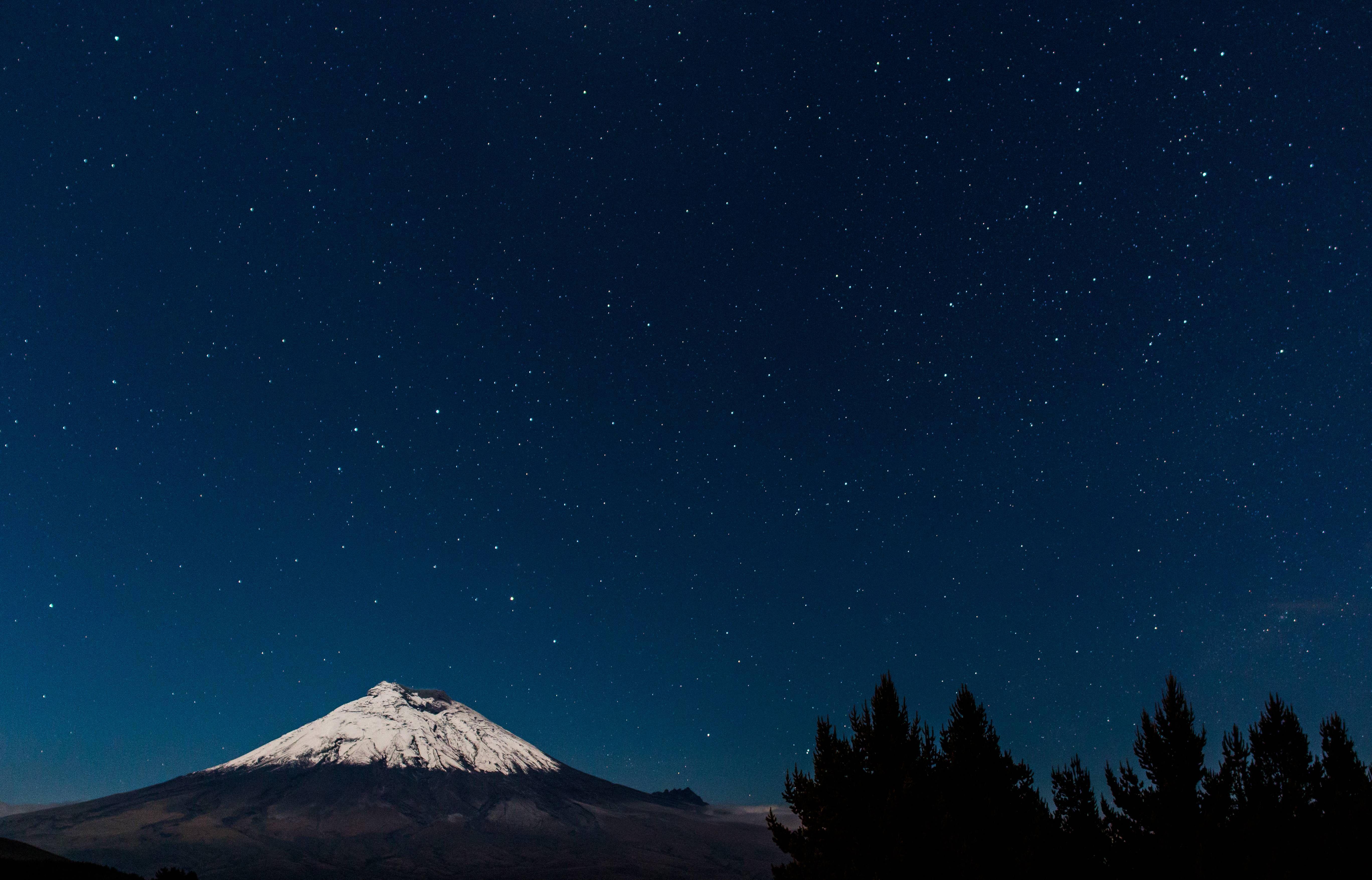 5472x3509 Cotopaxi Volcano under moonlight [OS][OC][5472x3509]