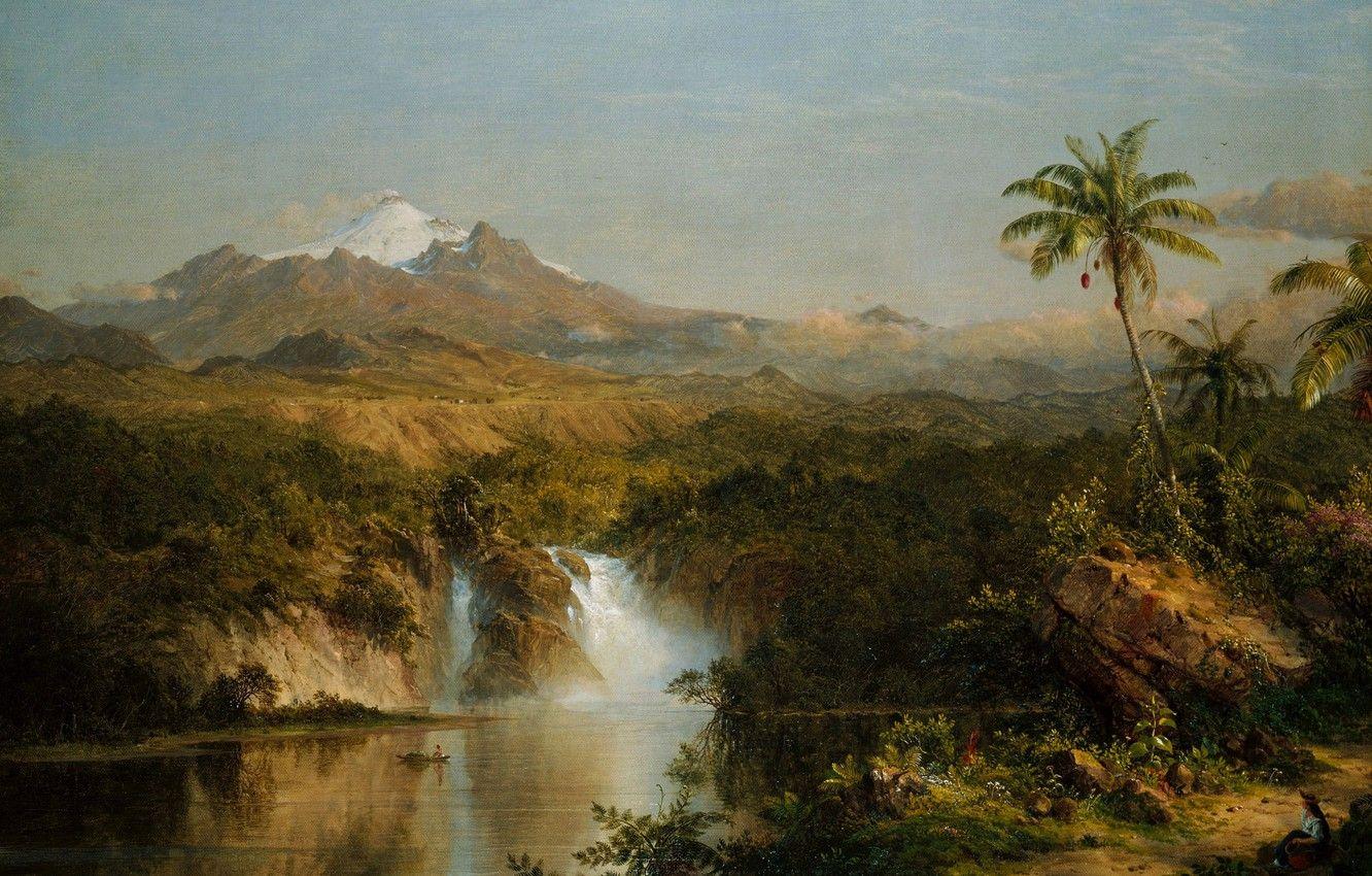1332x850 Wallpaper landscape, mountain, picture, the volcano, Frederic