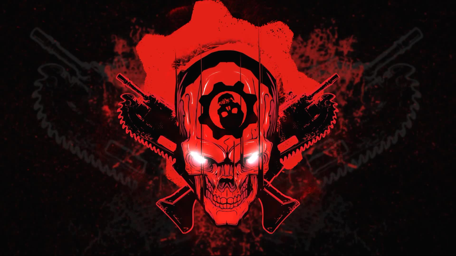 1920x1080 Gears Of War Red Skull Hình nền sống