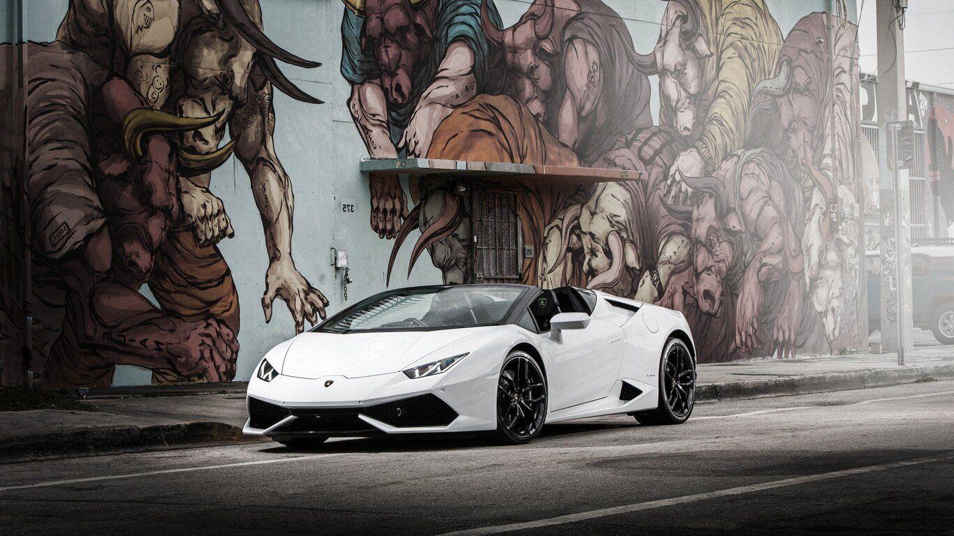 1366x768 Lamborghini Huracan White 1366x768 Resolution HD 4k