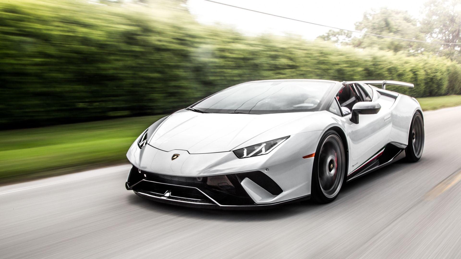 Lamborghini White 4k