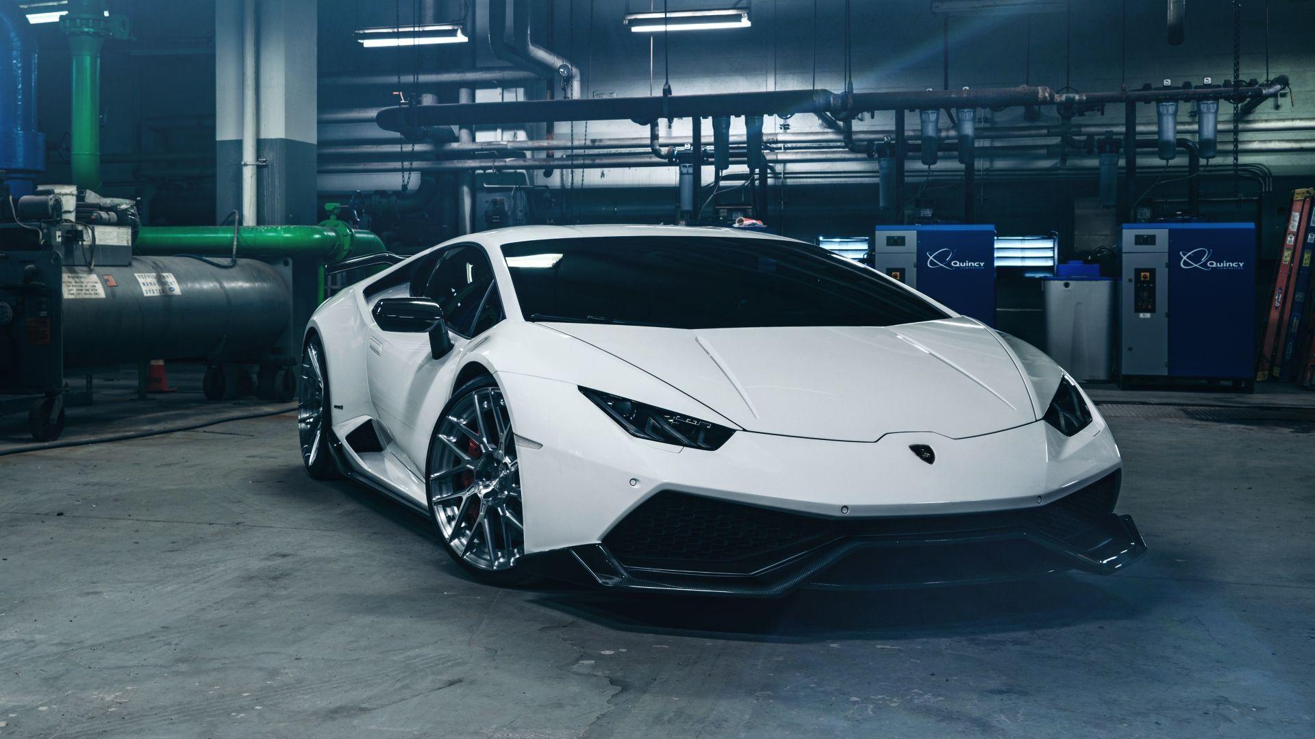 1920x1080 Download 1920x1080 wallpaper white, sport, lamborghini huracan