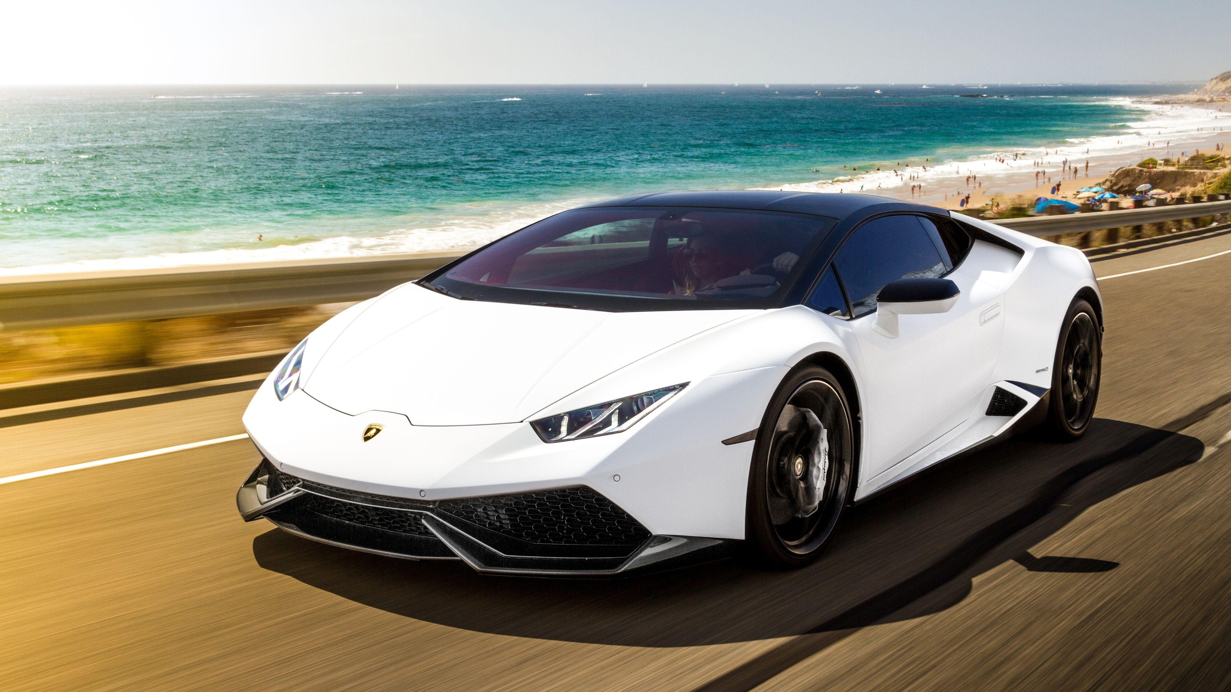 4096x2304 Vehicle, Orange Car, Lamborghini Huracan, Lamborghini