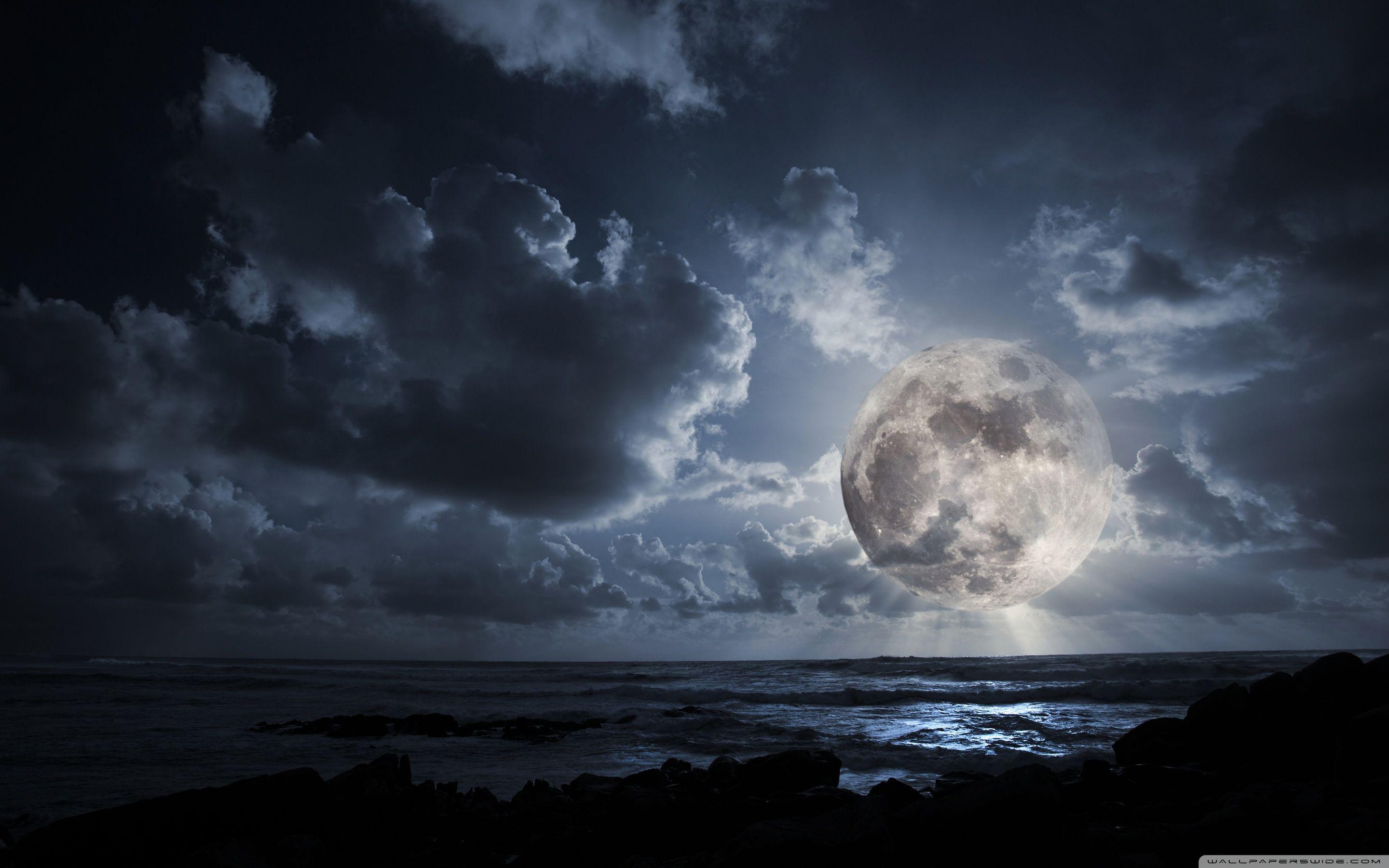 2880x1800 Fantastic Moon Ultra HD Desktop Background Wallpaper for 4K UHD TV