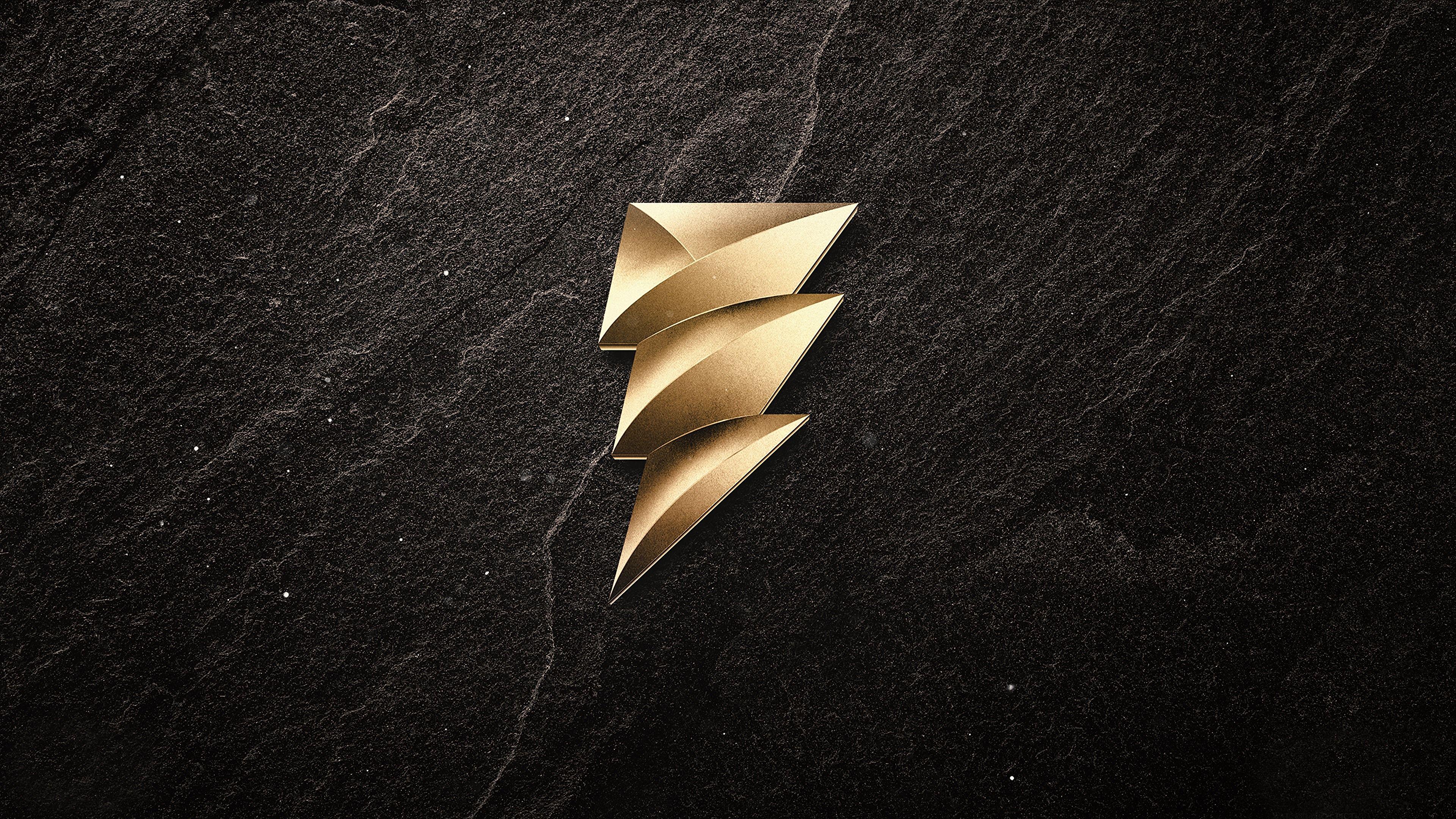 3840x2160 Shazam! Logo Movie 2019 4K