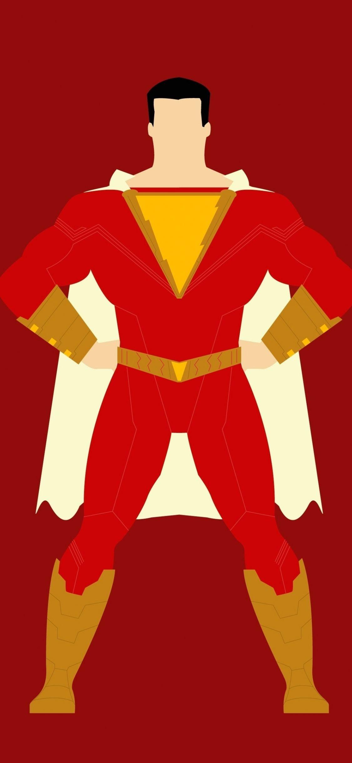 1125x2436 Download 1125x2436 wallpaper shazam!, superhero, art, dc comics