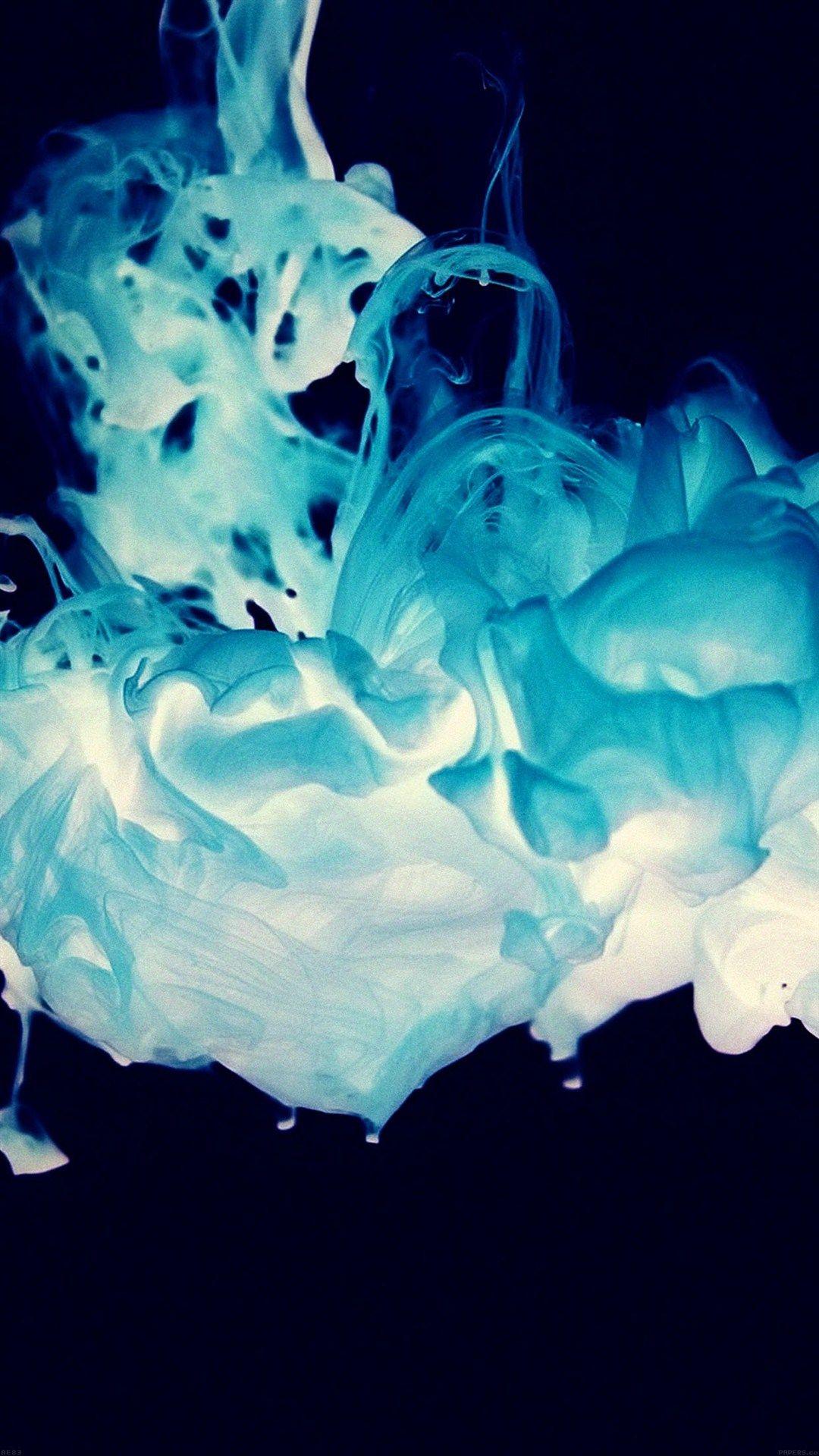 1080x1920 Blue smoke art wonderful iPhone 8 Wallpaper Free Download