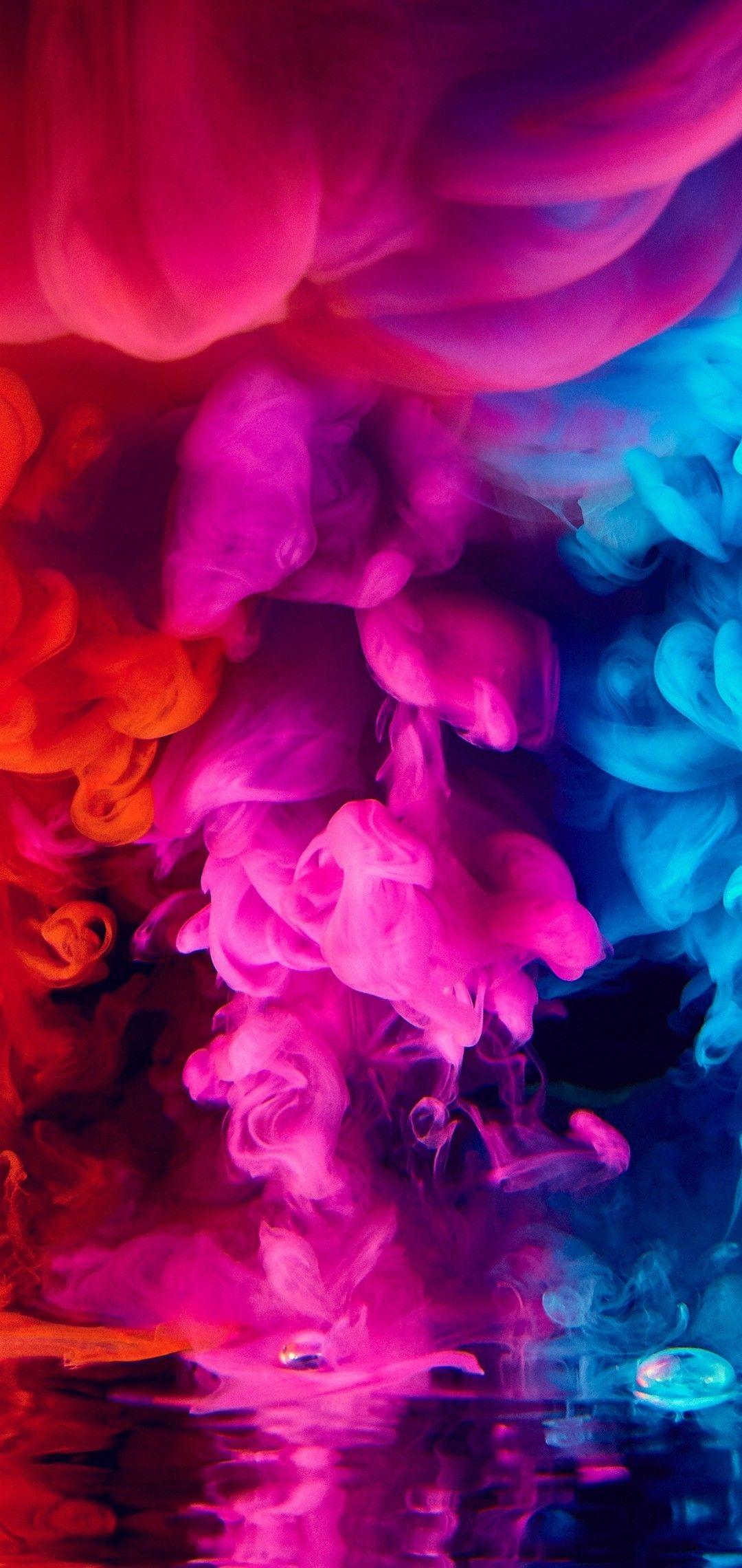1080x2280 Download 1080x2280 Colorful Smoke, Digital Art Wallpaper